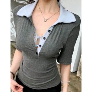 Bulletini Mock 2 Piece Lace Short Sleeve